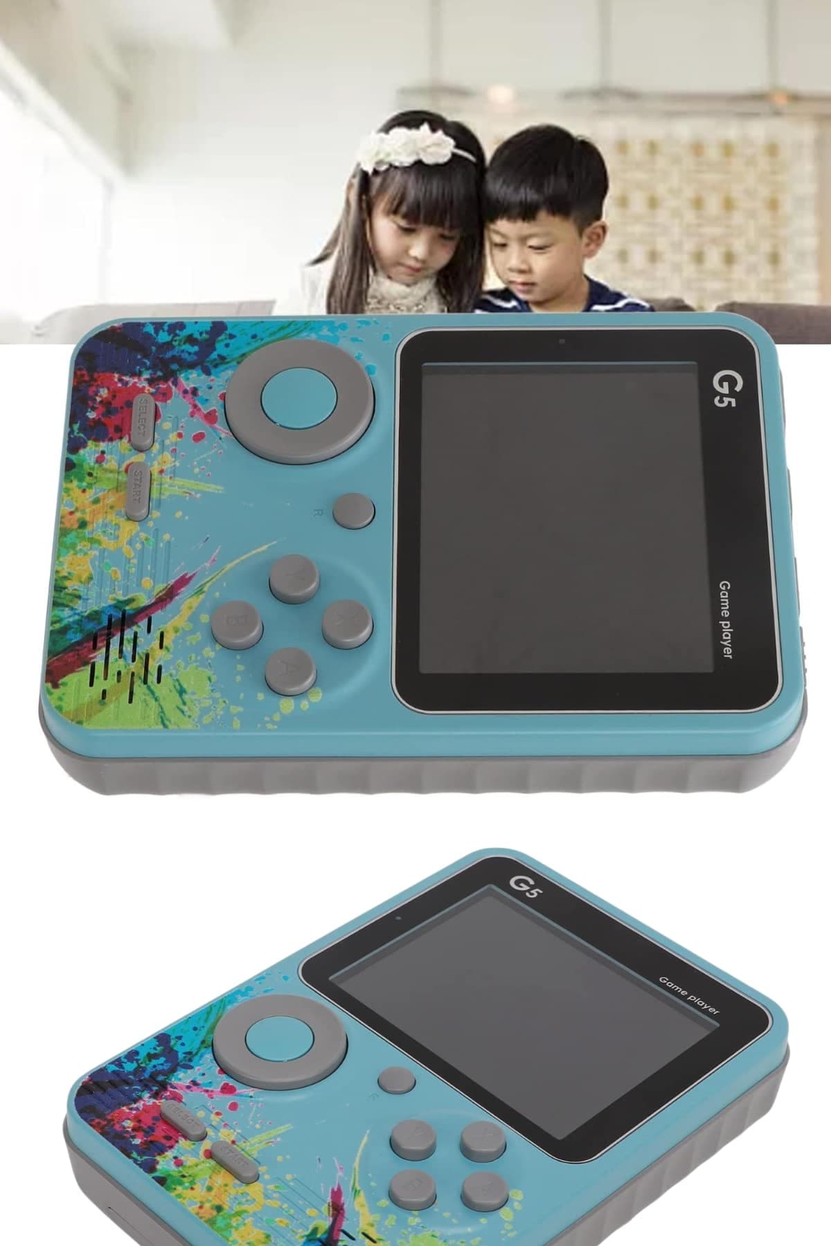 Game Box Mini 500 Retro Oyun Taşınabilir Konsol 3.0 İnç LCD Ekran 3