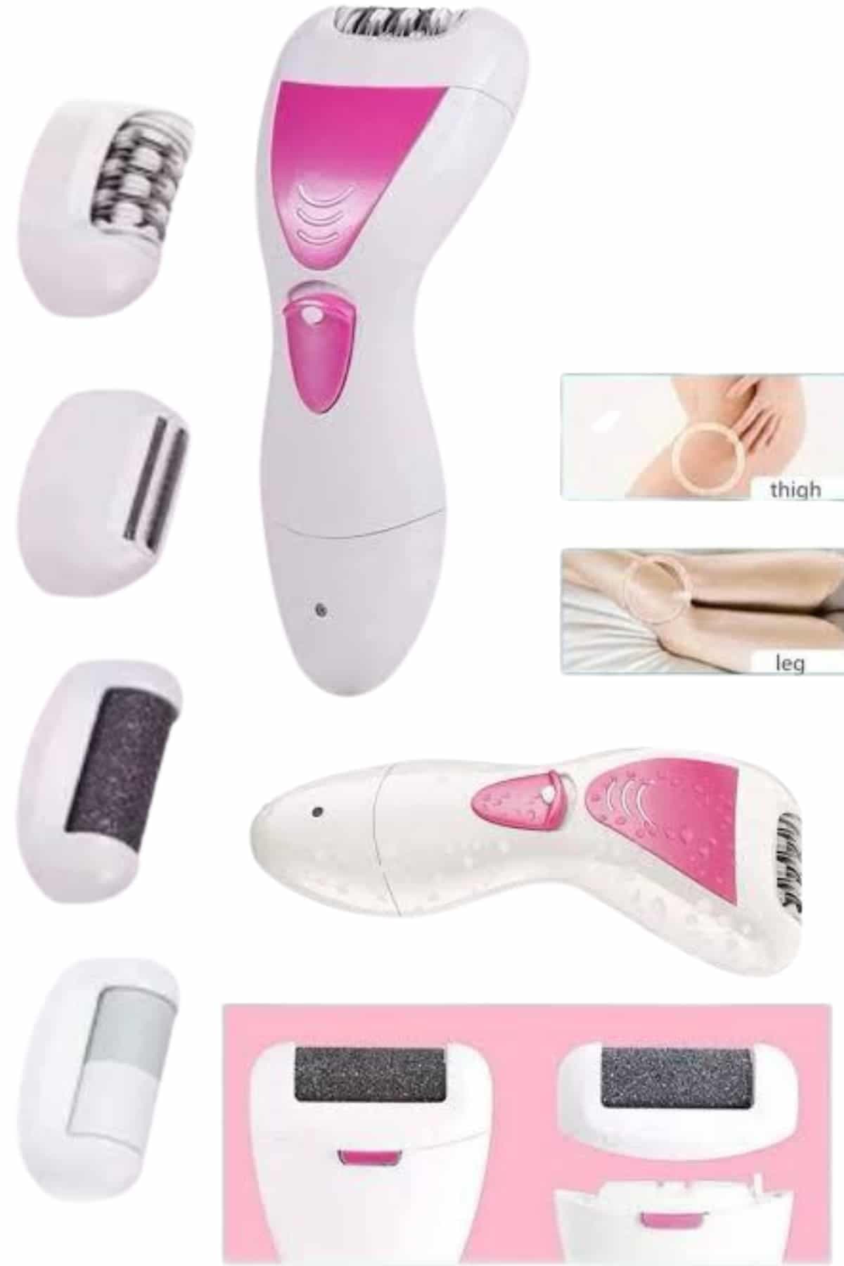 4 Başlıklı Bakım Cihazı Epilatör Tüy Alma Makinesi Topuk Törpüsü 3