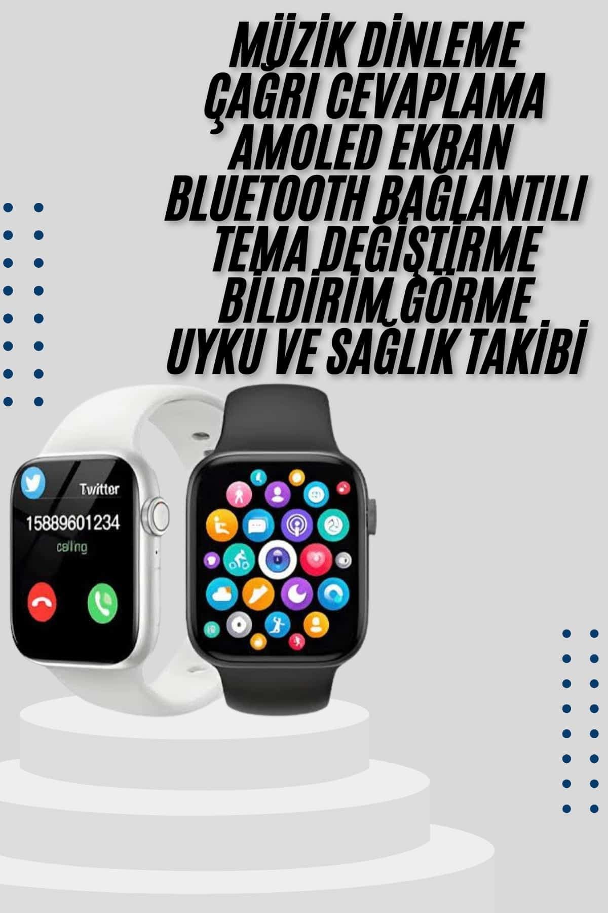 Akıllı Saat Yeni Nesil Android ve İOS Uyumlu Titreşim Modlu Alarm Kronometre 3