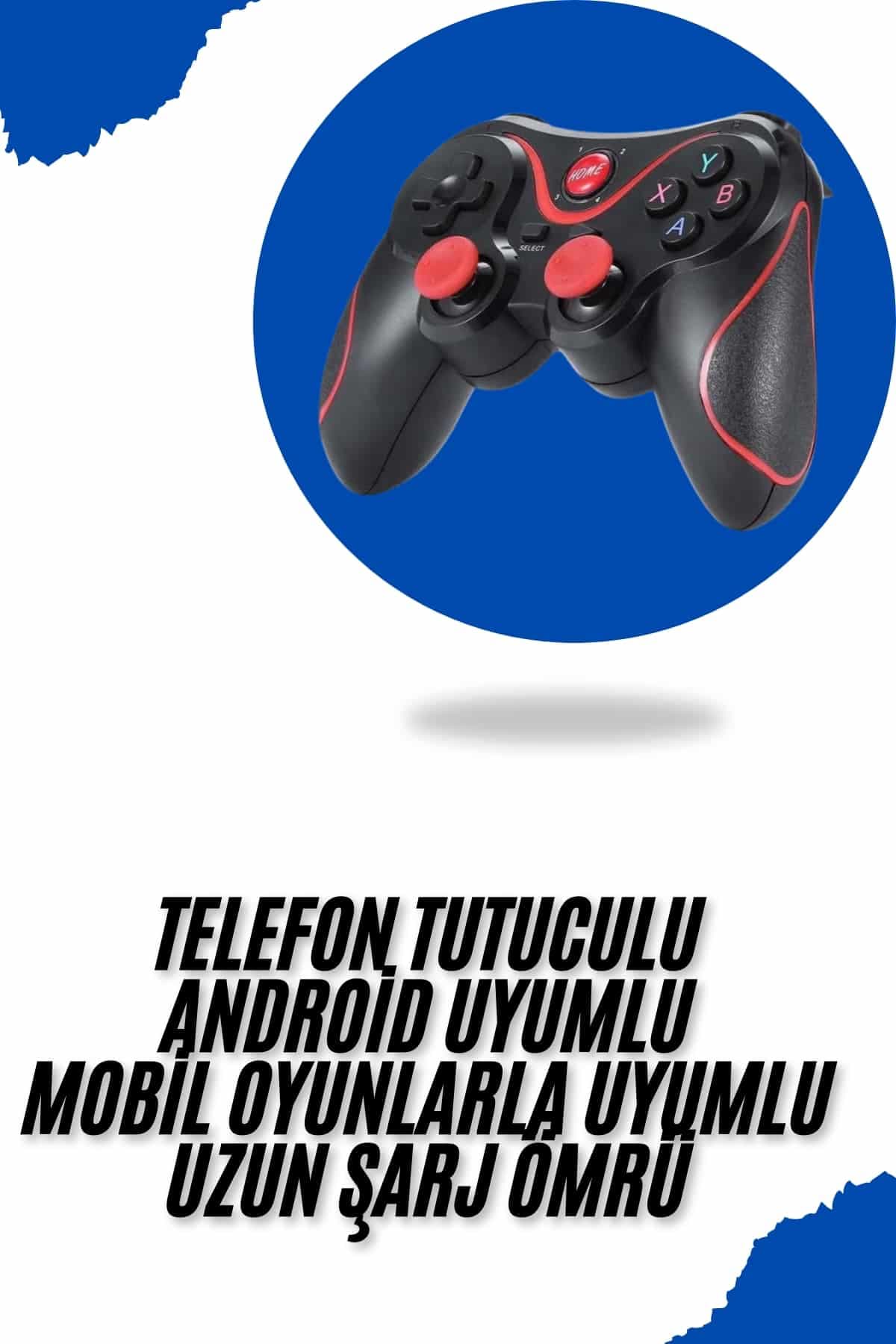 Joystik Gamepad Bluetooth Telefon Tutucu Oyun Kolu Telefon Android Uyumlu 3
