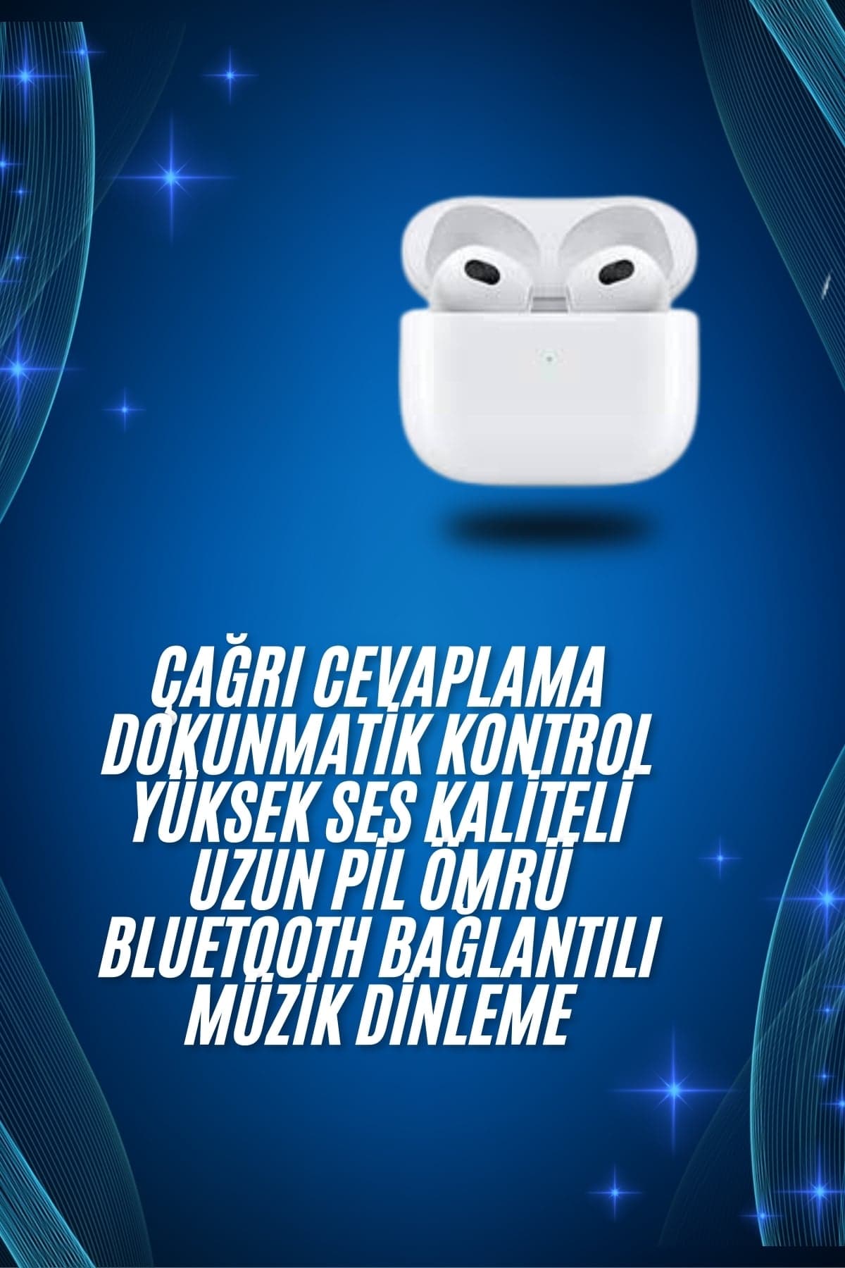 3.Nesil İOS Android Uyumlu Bluetooth 5.0 Beyaz Çağrı Cevaplama 3