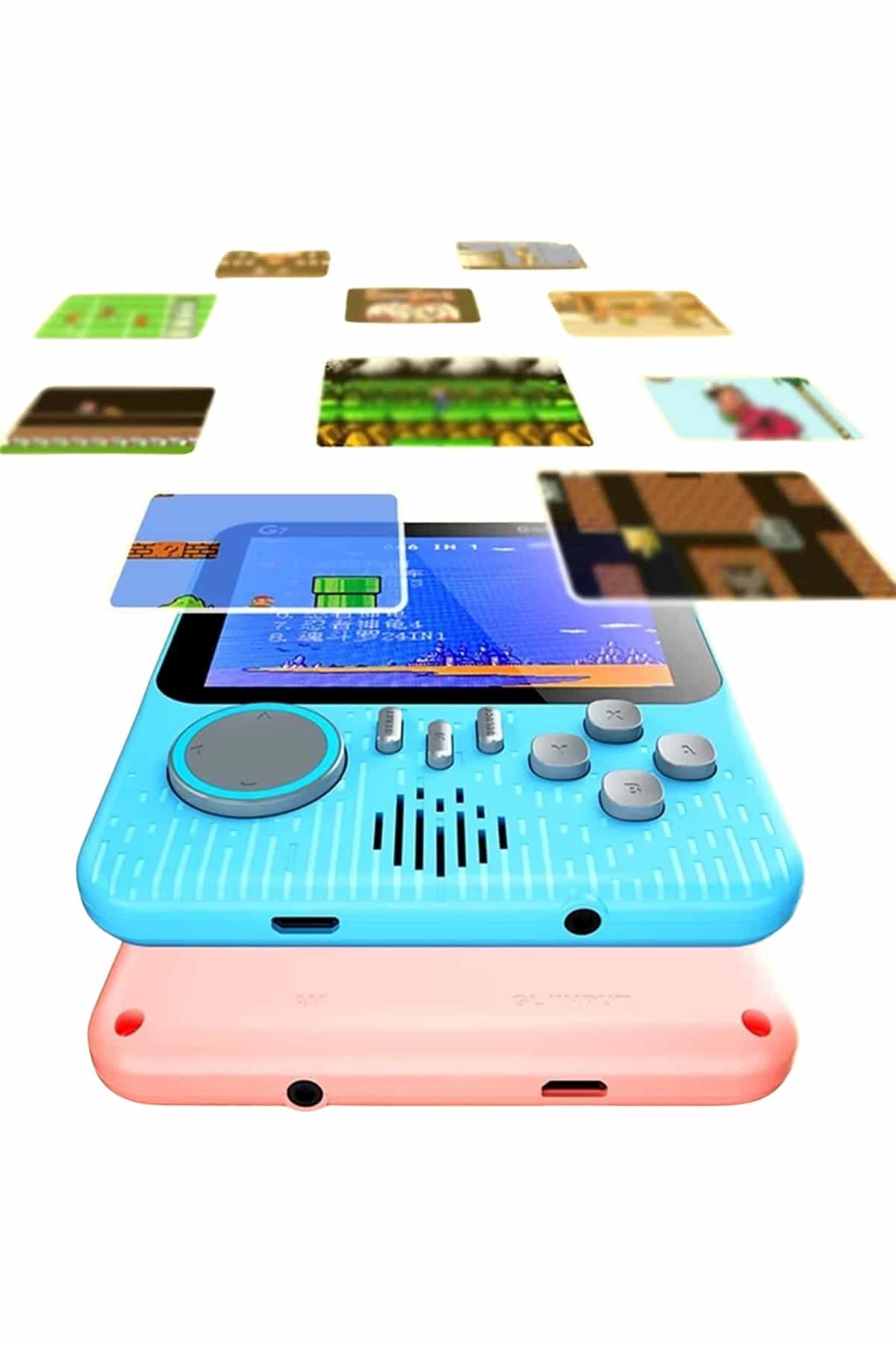 3.5 İnç Mini Atari Taşınabilir Oyun Konsolu 666 Adet Retro Oyun 3