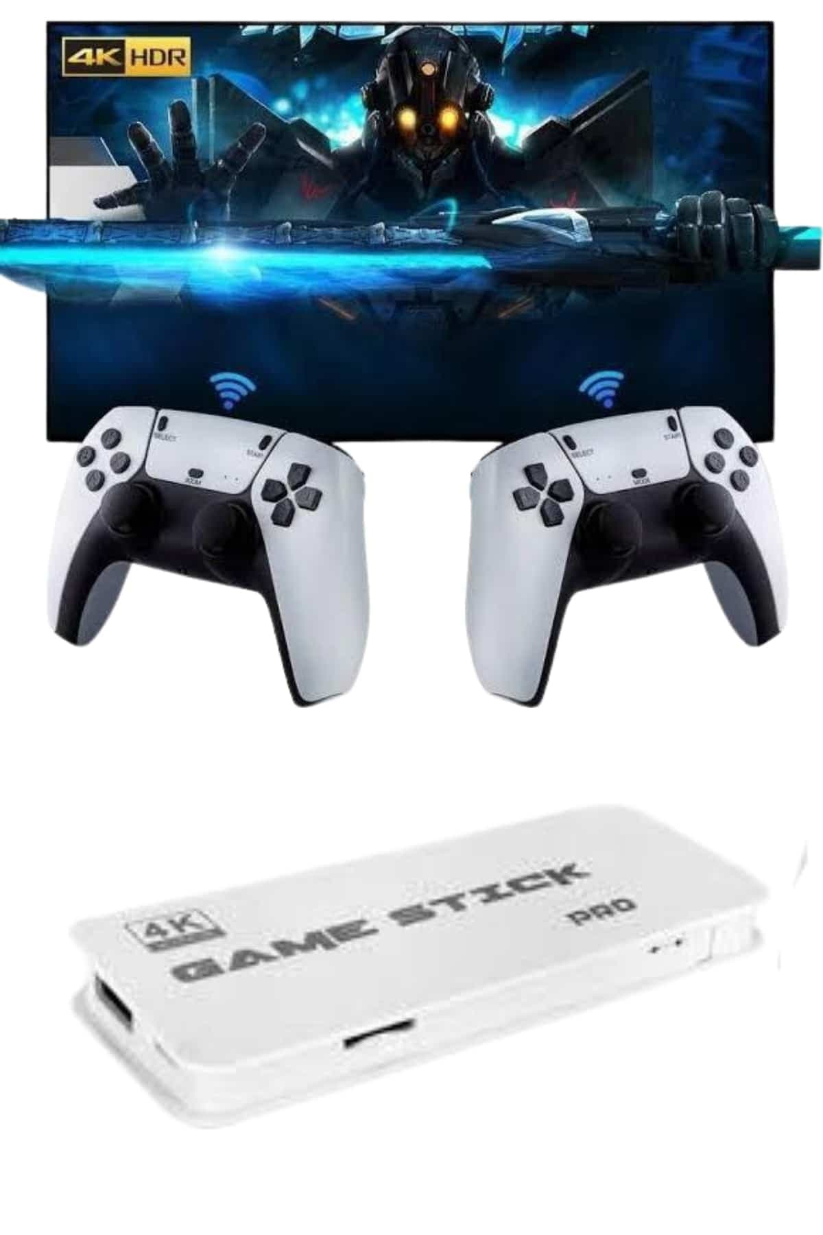 3D 4K HD 2.4G Game Stick 4K Ultra HD Oyun Konsolu Çift Kollu Retro 3