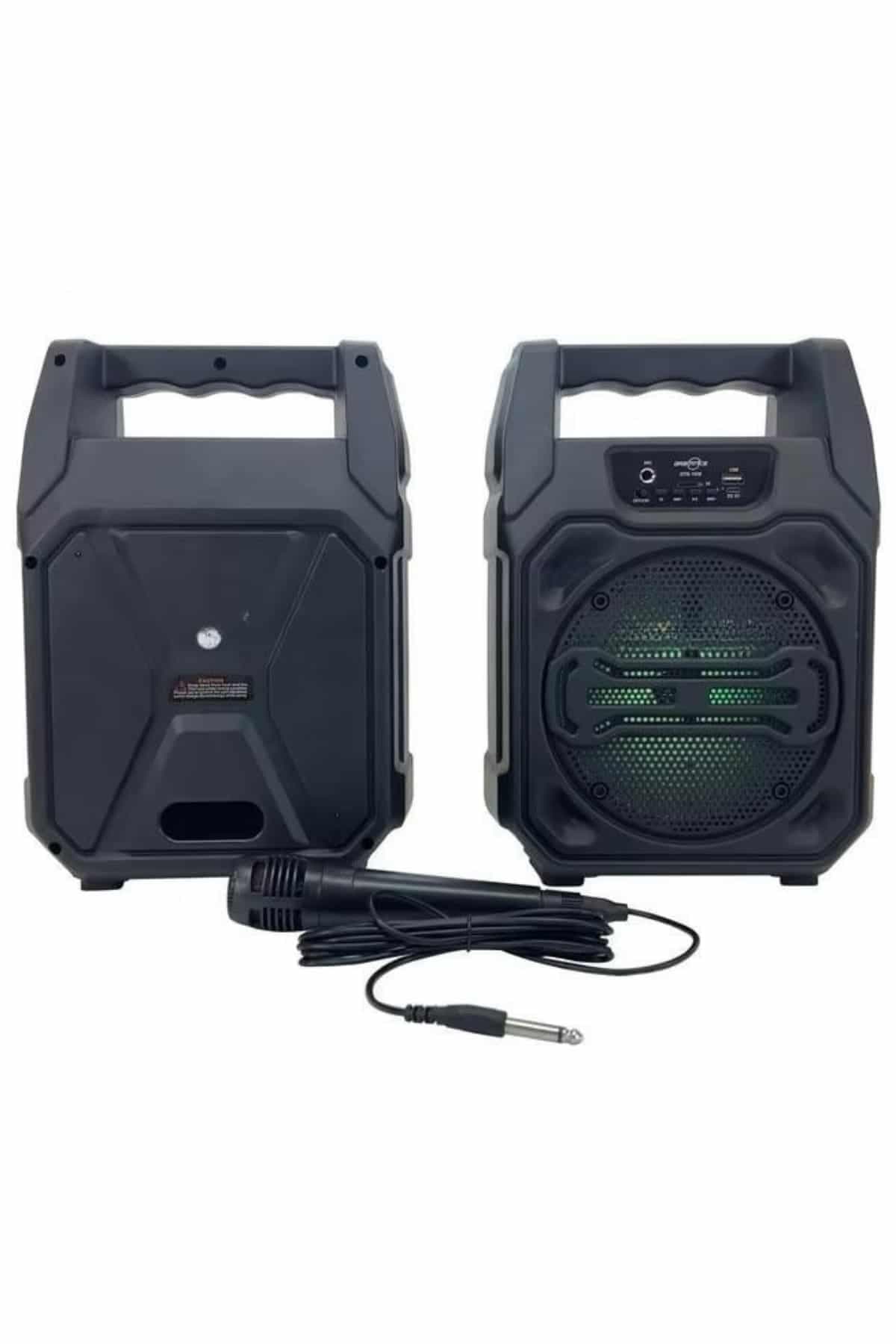 Karaoke Mikrofonlu Fm Radyolu Bluetooth Hoparlör Yüksek Ses Kaliteli 4