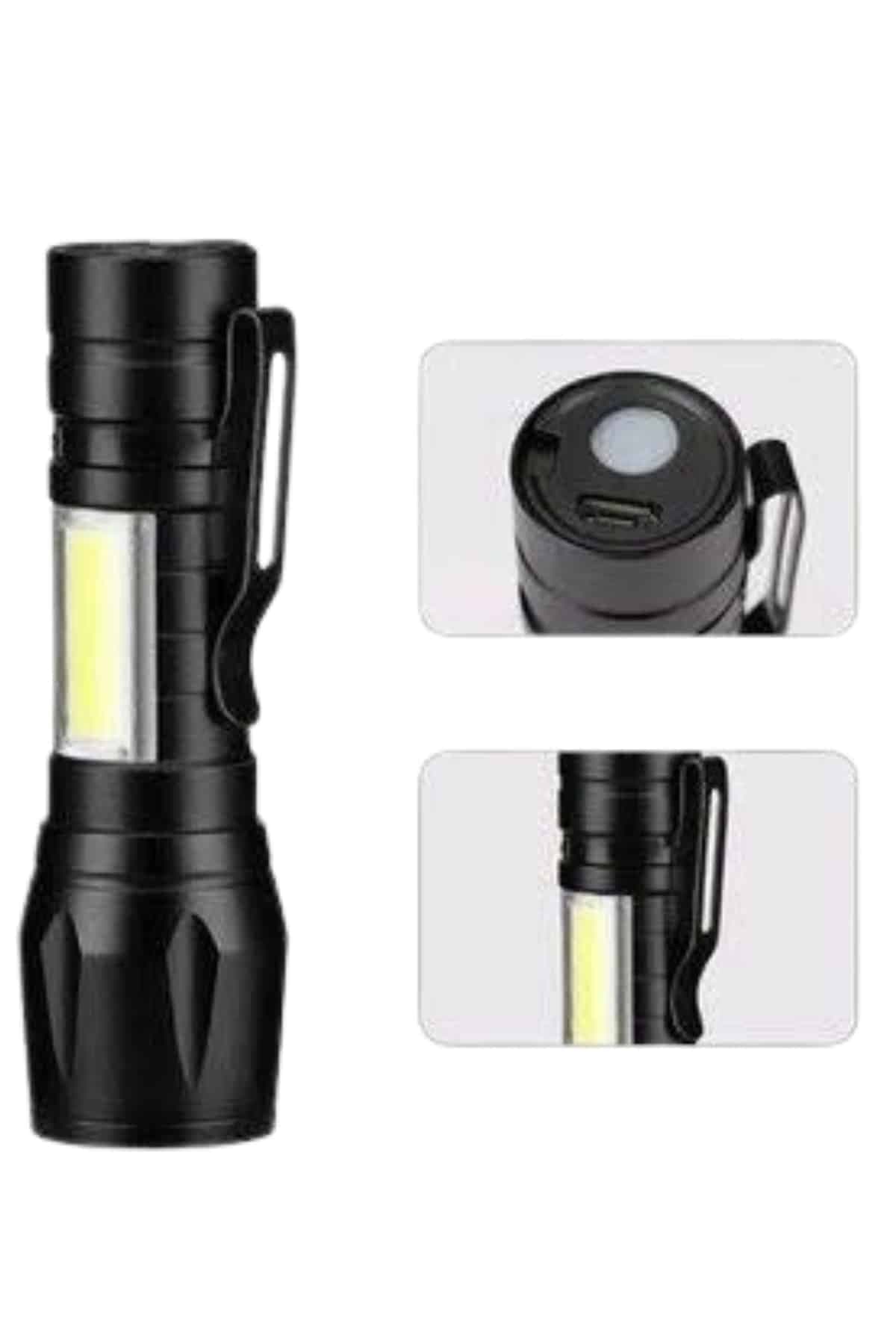 Led Lamba El Feneri Küçük Taşınabilir USB Şarjlı Acil Durum Lambası 4