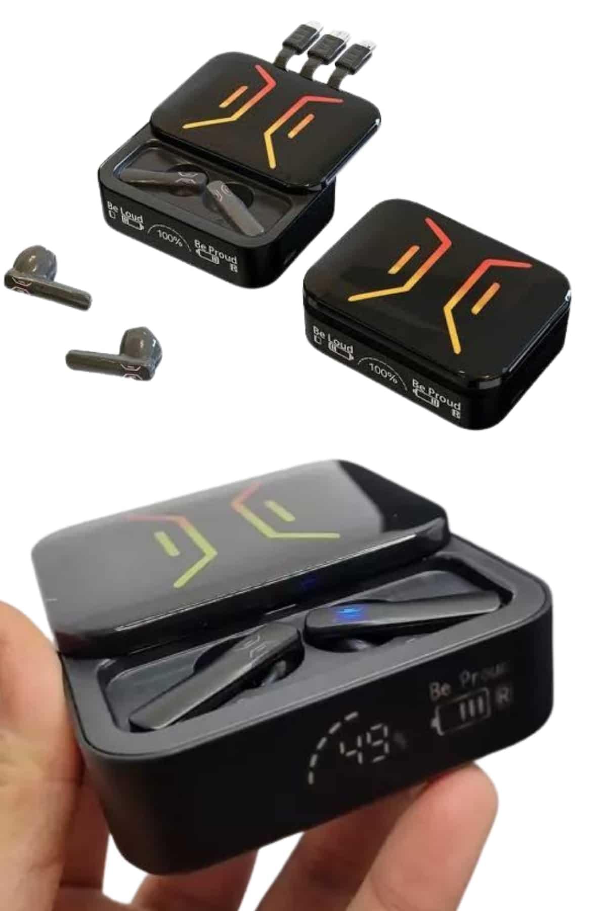 Powerbank Bluetooth Kulaklık Oyuncu Kulaklığı Yüksek Ses Kaliteli 4