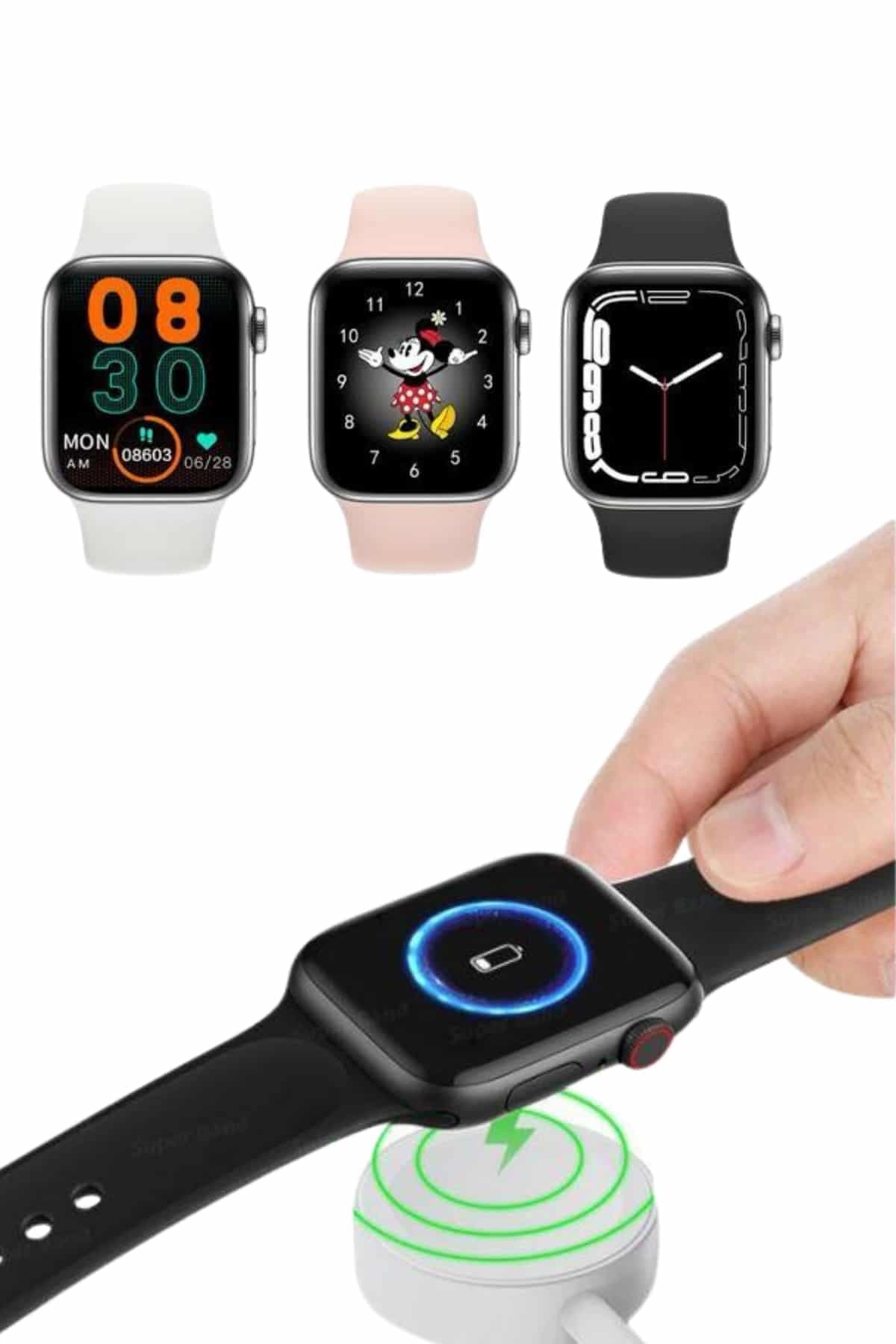 Akıllı Saat Yeni Nesil Android iOS Uyumlu Titreşimli Alarm Kronometre Spor Modları 3