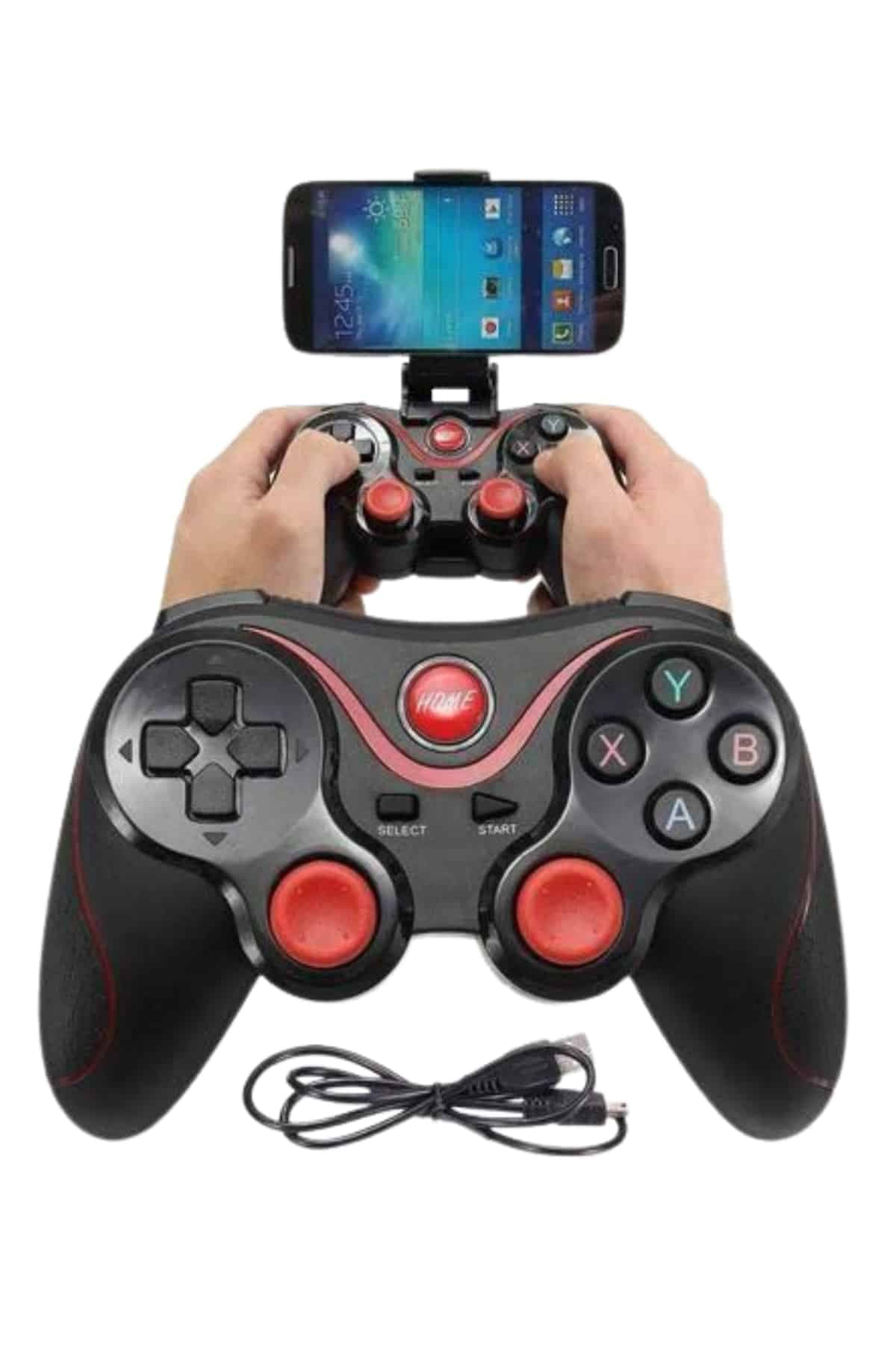 Joystik Gamepad Bluetooth Telefon Tutucu Oyun Kolu Telefon Android Uyumlu 4
