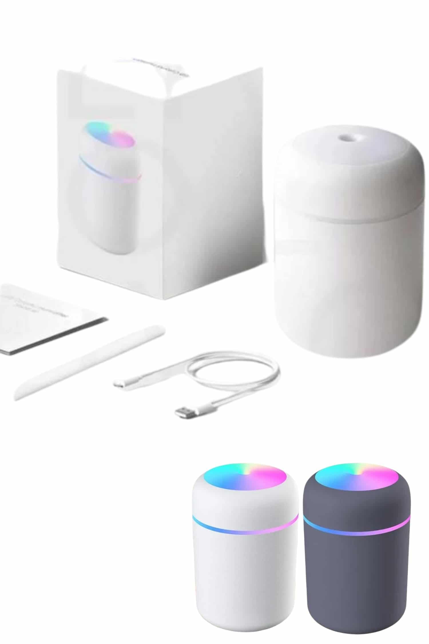 Humidifier LED Işıklı Mini Ortam Oda Kokusu Aromaterapi Buhardanlık 4