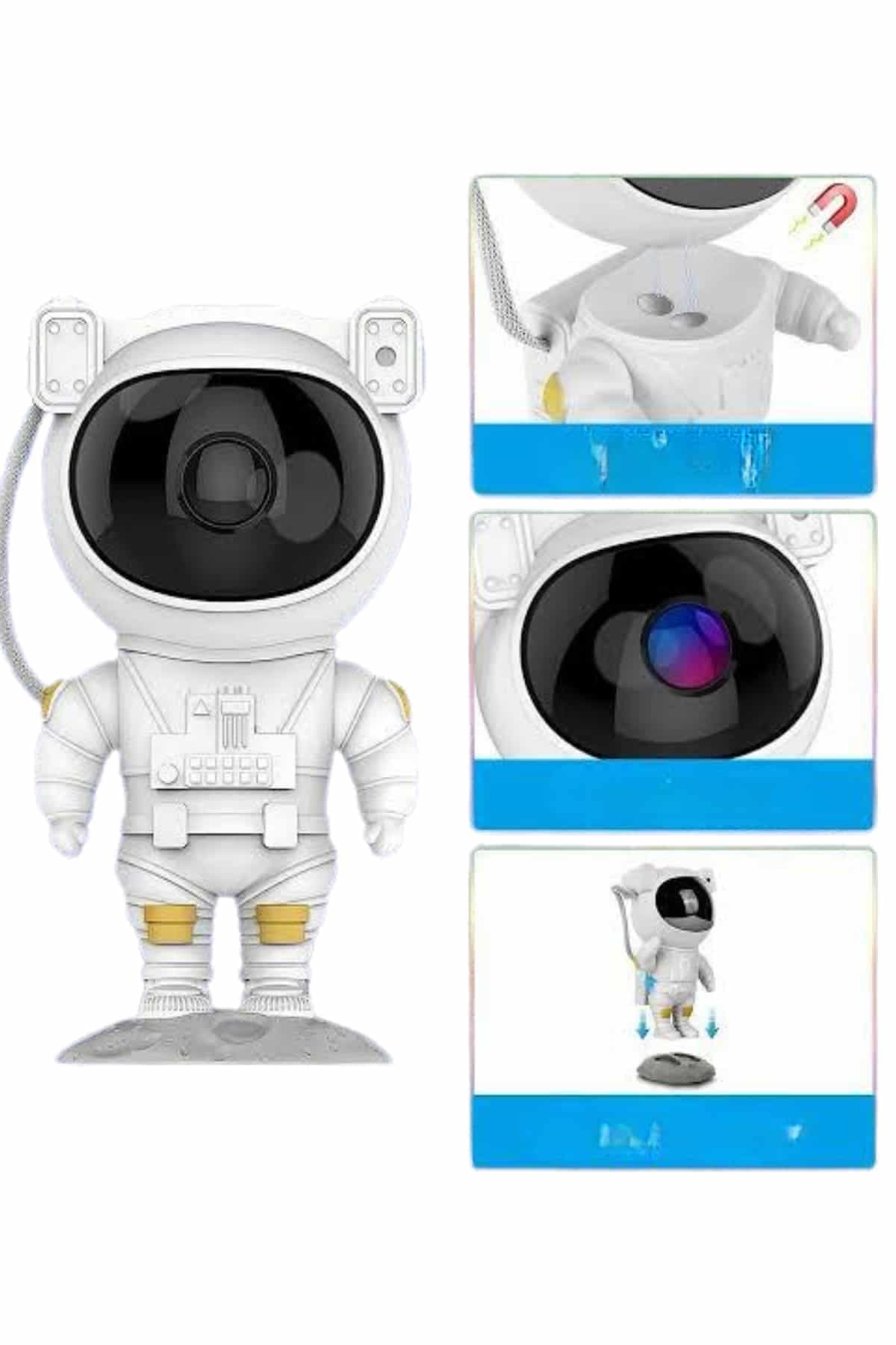 Gece Lambası Astronot Bluetooth Hoparlörlü Galaksi Işık Projektörü 4