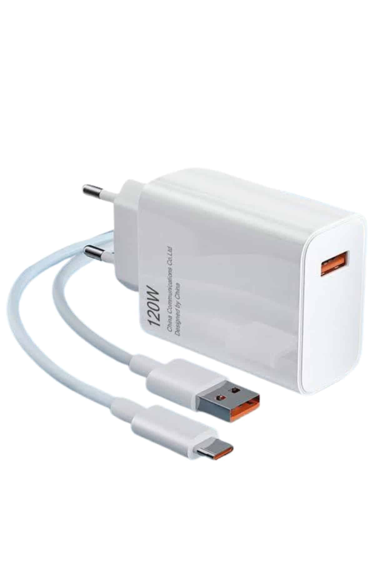 Type C Yüksek Hızlı Şarj Aleti Beyaz 120W Ultra Uzun Ömürlü 4