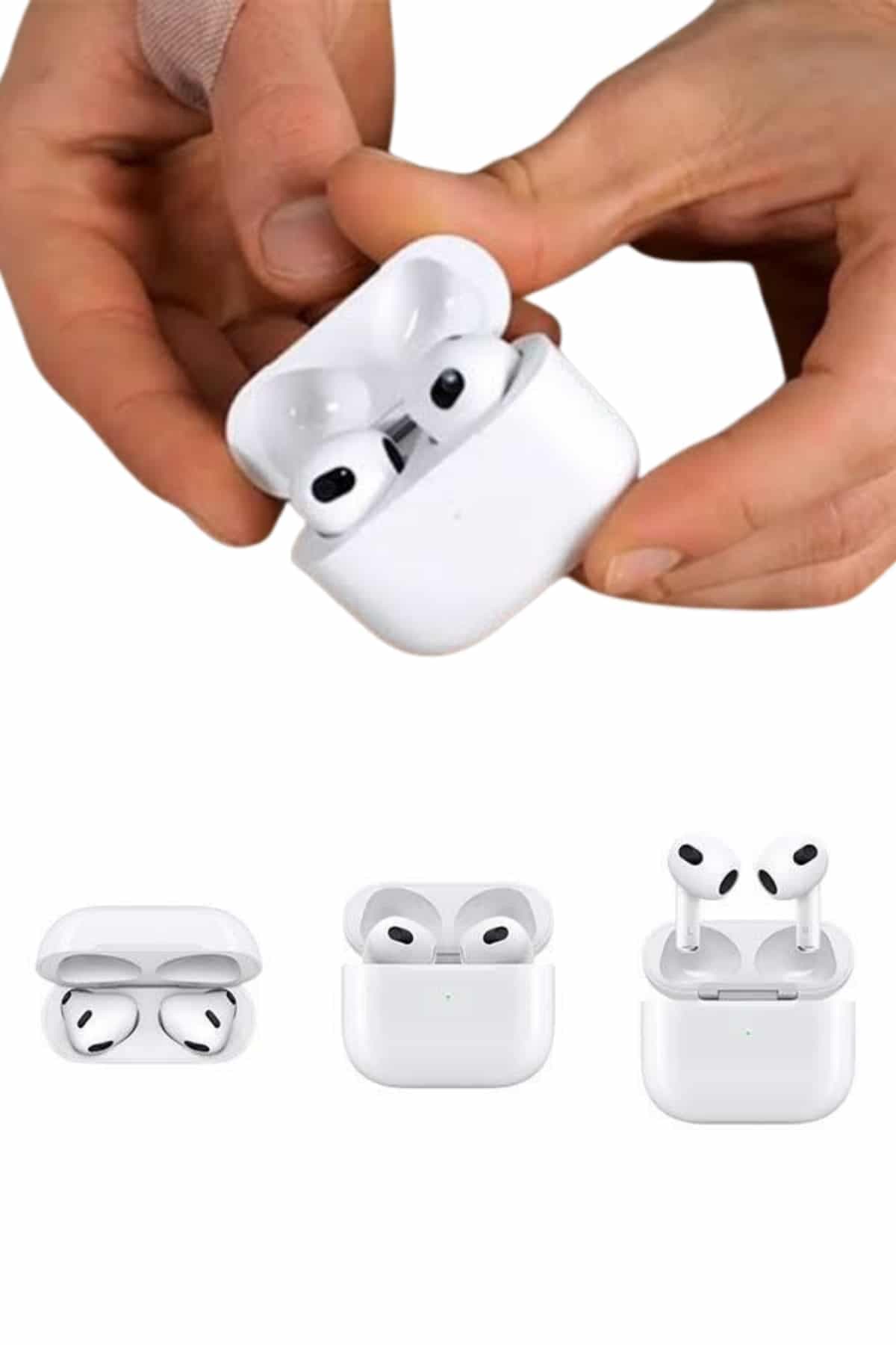 3.Nesil İOS Android Uyumlu Bluetooth 5.0 Beyaz Çağrı Cevaplama 4