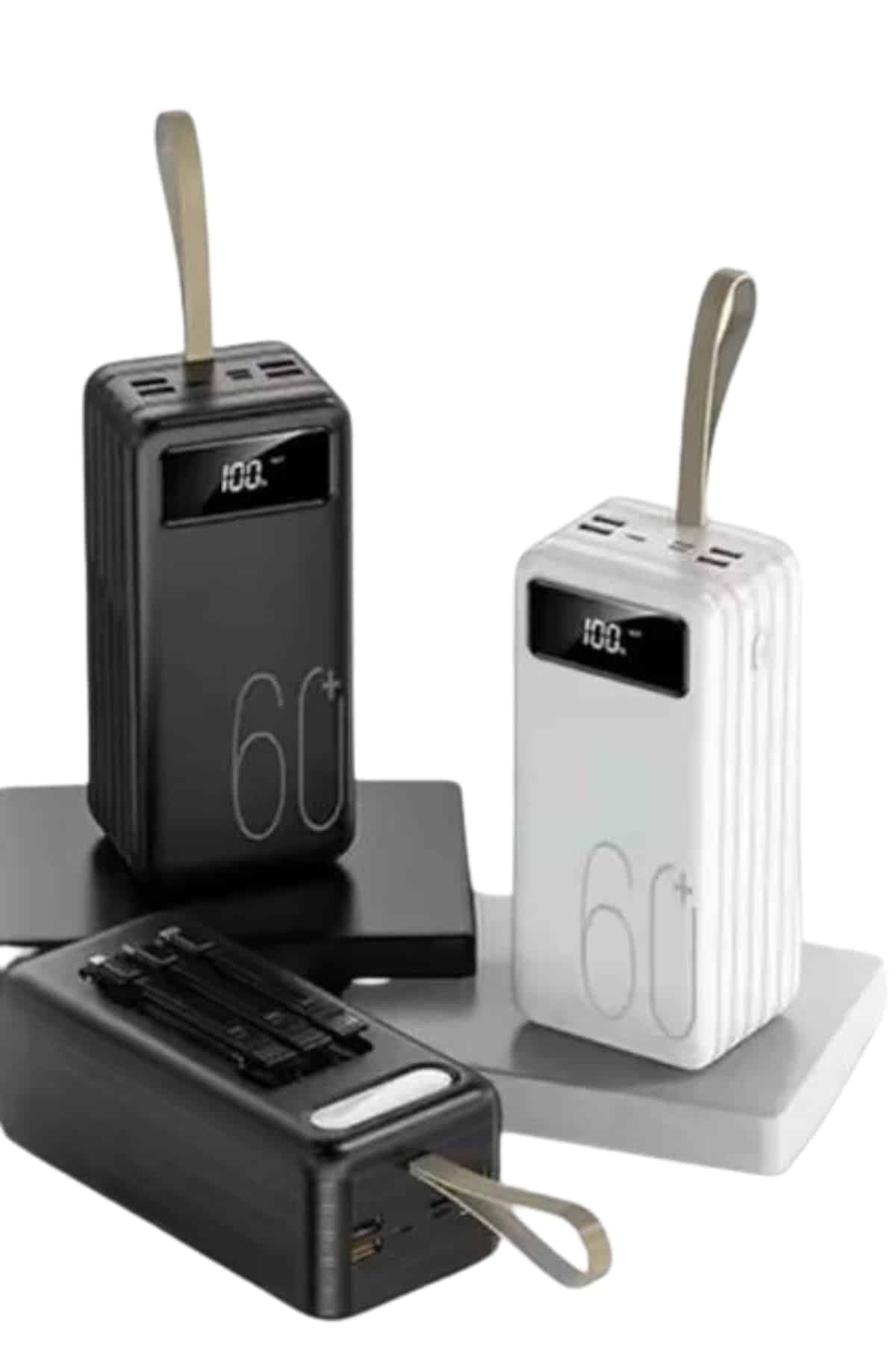 Hızlı Şarj 4 Çıkışlı Powerbank 60.000 Mah Taşınabilir Dijital Göstergeli 4