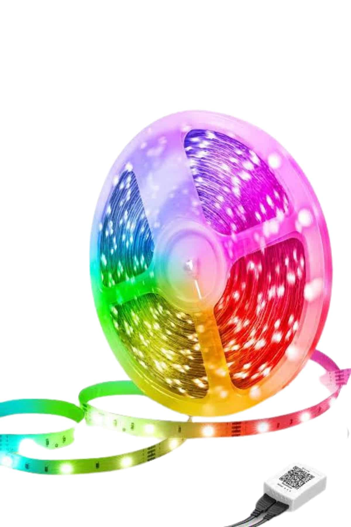 RGB Neon Şerit Led Lamba 10 Metre İç Mekan Tasarımına Uygun 5