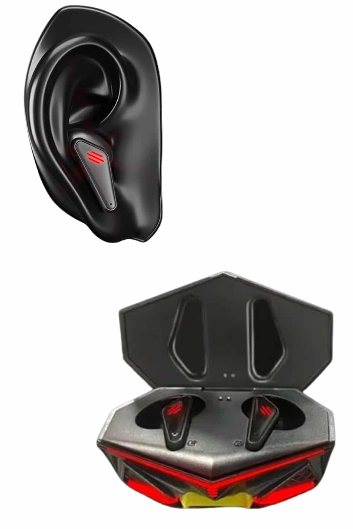 Bluetooth Kulaklık HD Ses Kaliteli Işıklı Metal Kasa Ios Android Uyumlu Mikrofonlu 5