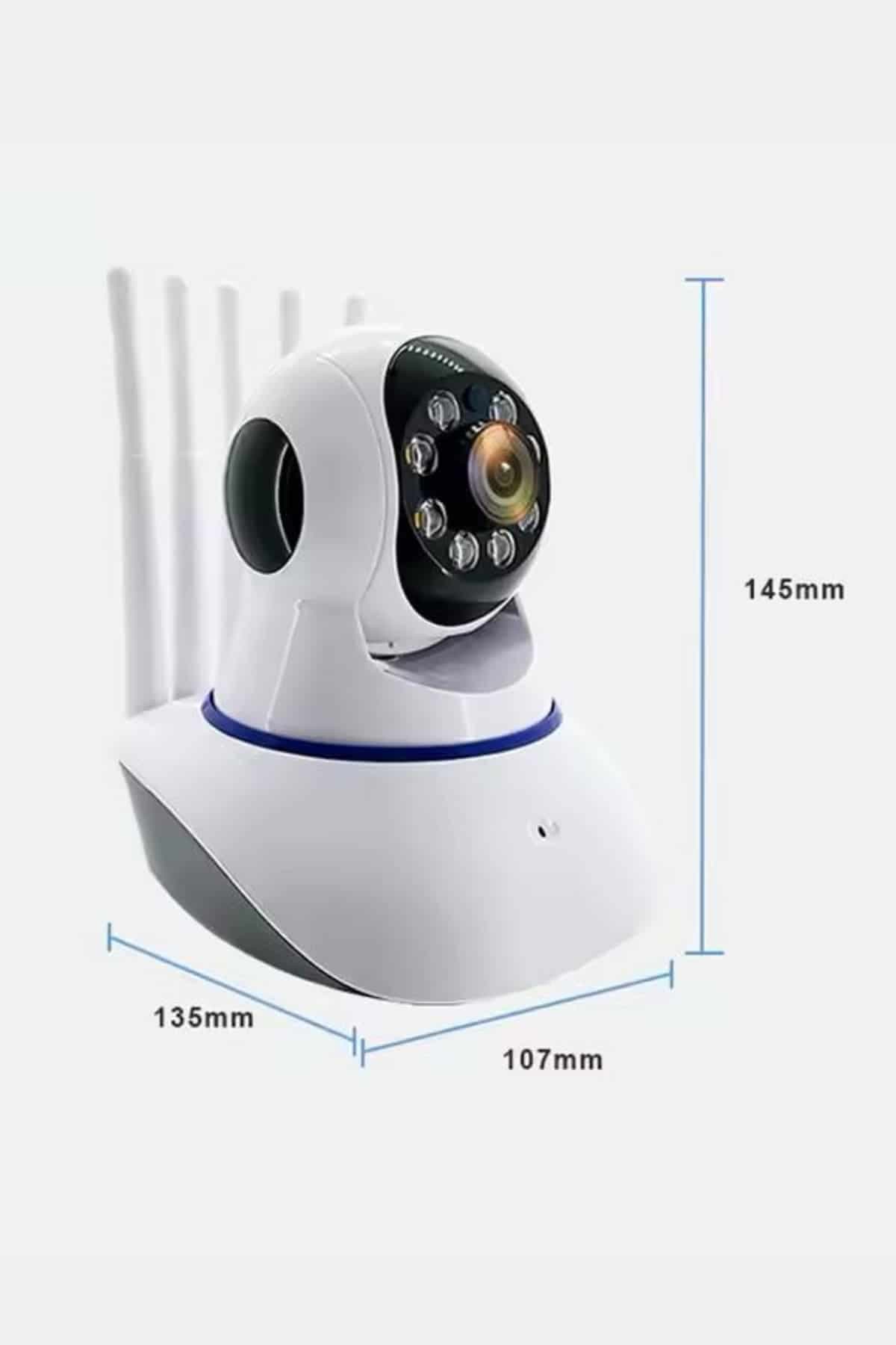Akıllı Gece Görüşlü Sensörlü Wifi Kamera Telefondan Takip Edilebilir 5