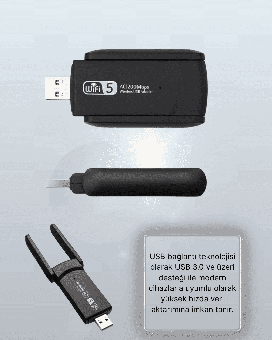 AC1200 USB WiFi Adaptör 6