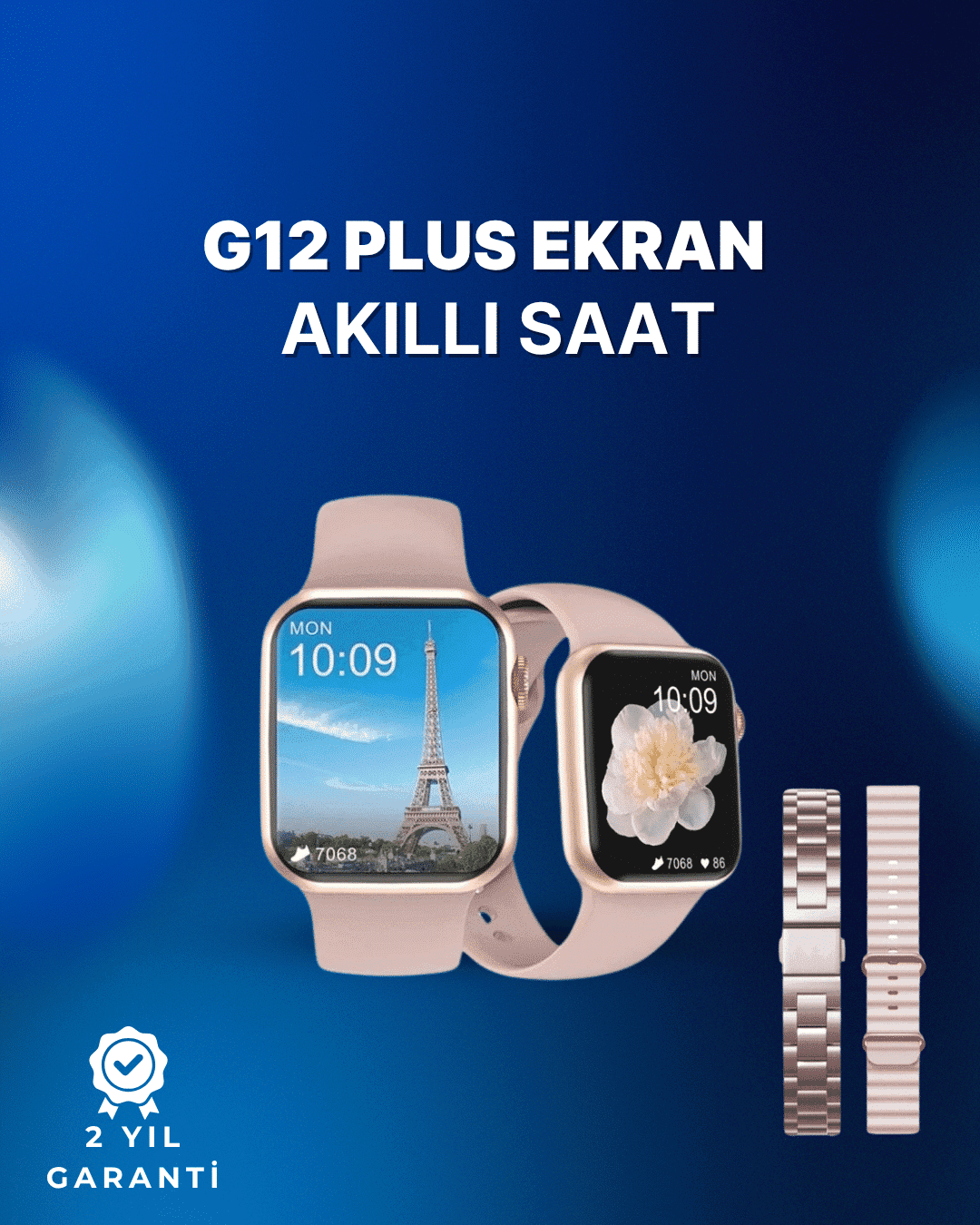 GPS Destekli Akıllı Saat – Nabız, Uyku ve Adım Takibi, Sesli Görüşme, Suya Dayanıklı Tasarım