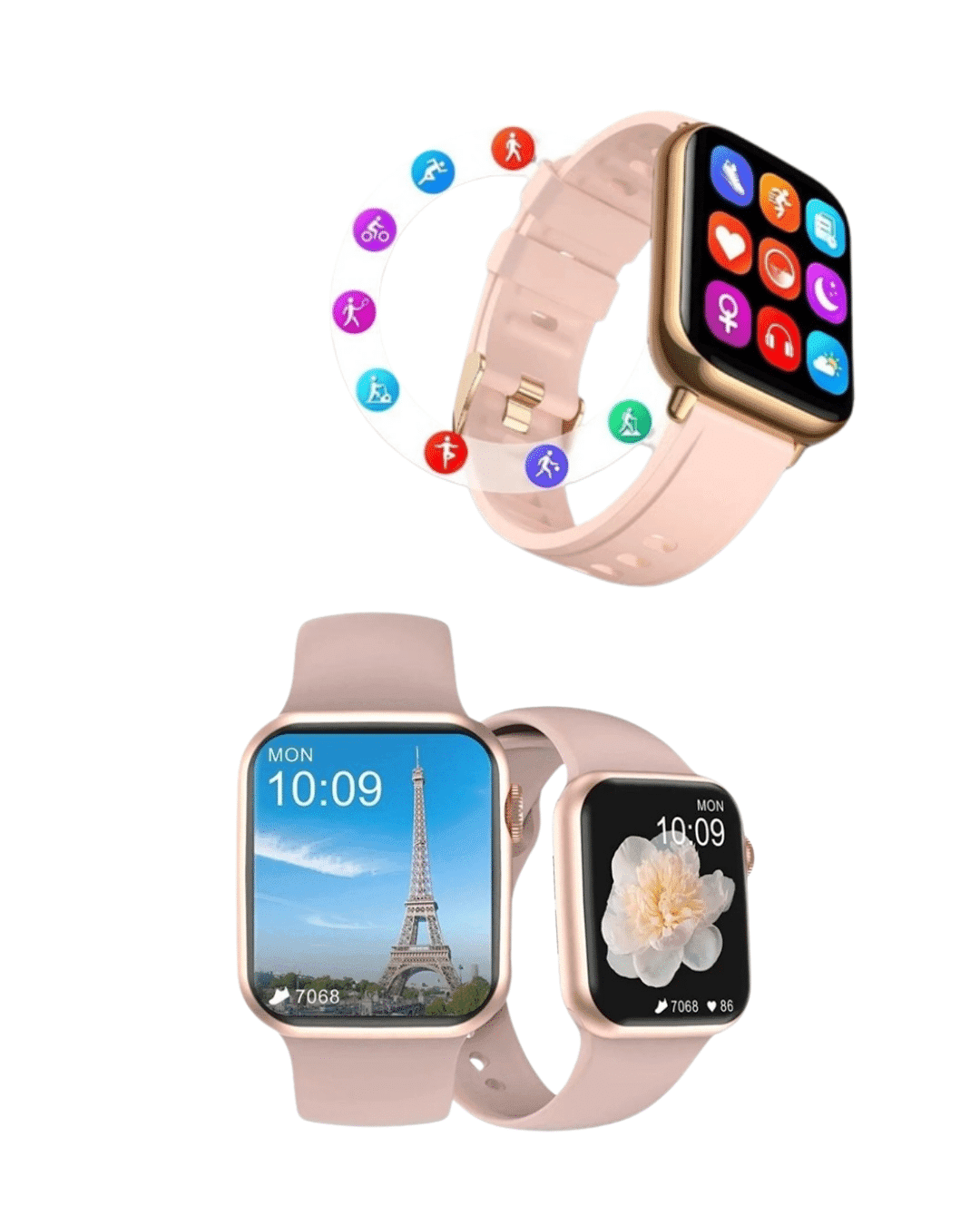 Titreşimli Bildirimli Akıllı Saat – Nabız, GPS, Spor Modları, Telefon Eşleştirme Özellikli 5