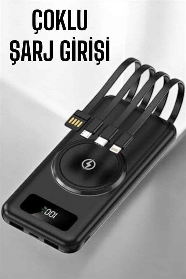 10.000 Mah Powerbank 4 Portlu Hızlı Şarj Dijital Göstergeli 4