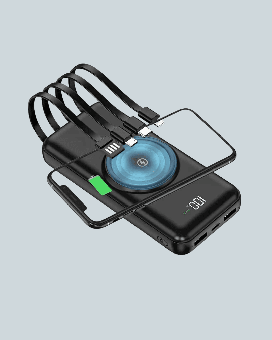 iPhone ve Android Uyumlu 10000mAh Powerbank – Hem Kablolu Hem Kablosuz 6