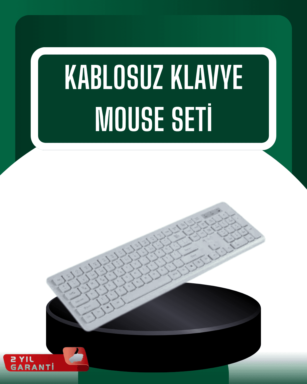 Kablosuz Klavye Mouse Seti USB Alıcılı Sessiz Tuşlar 2.4 GHz Geniş Uyumluluk