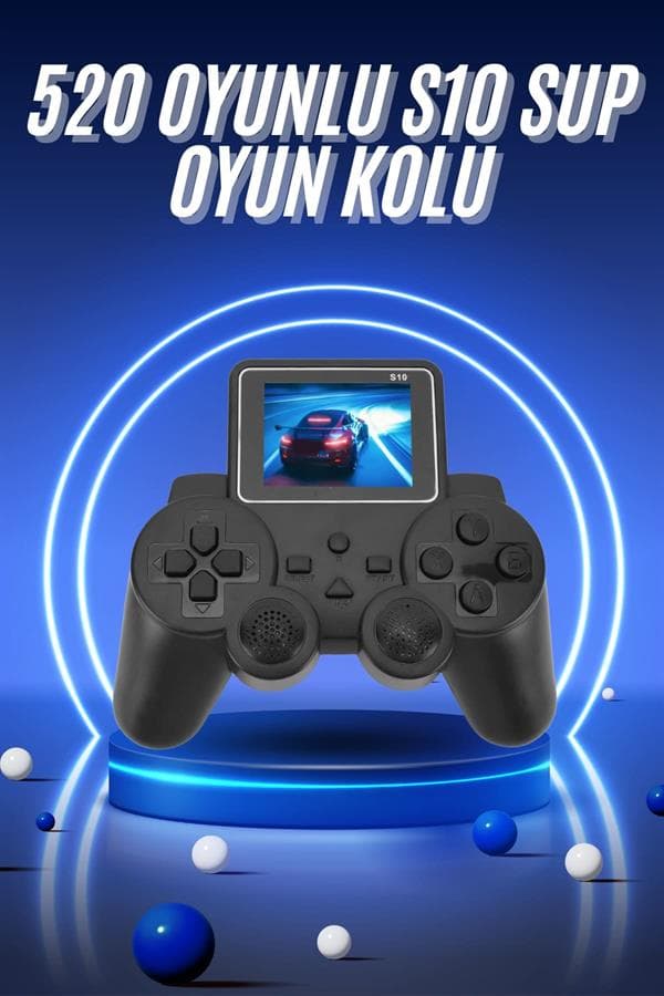 2.4 İnç Ekran 520 Oyunlu Retro Temalı Kablosuz Oyun Kolu El Atarisi 3