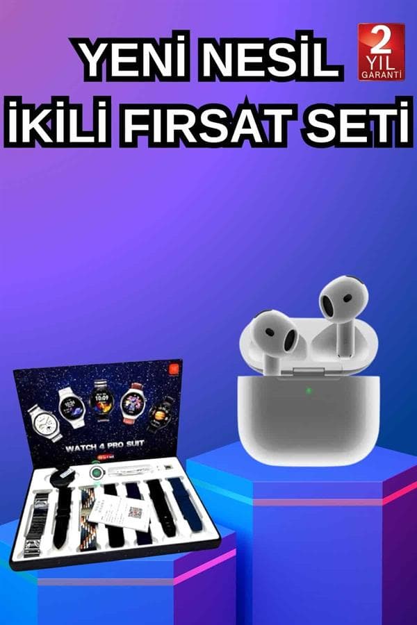 3.Nesil TWS Bluetooth Kulaklık Bluetooth Bağlantılı Akıllı Saat Amoled Ekran Plastik Hasır Kordon 3