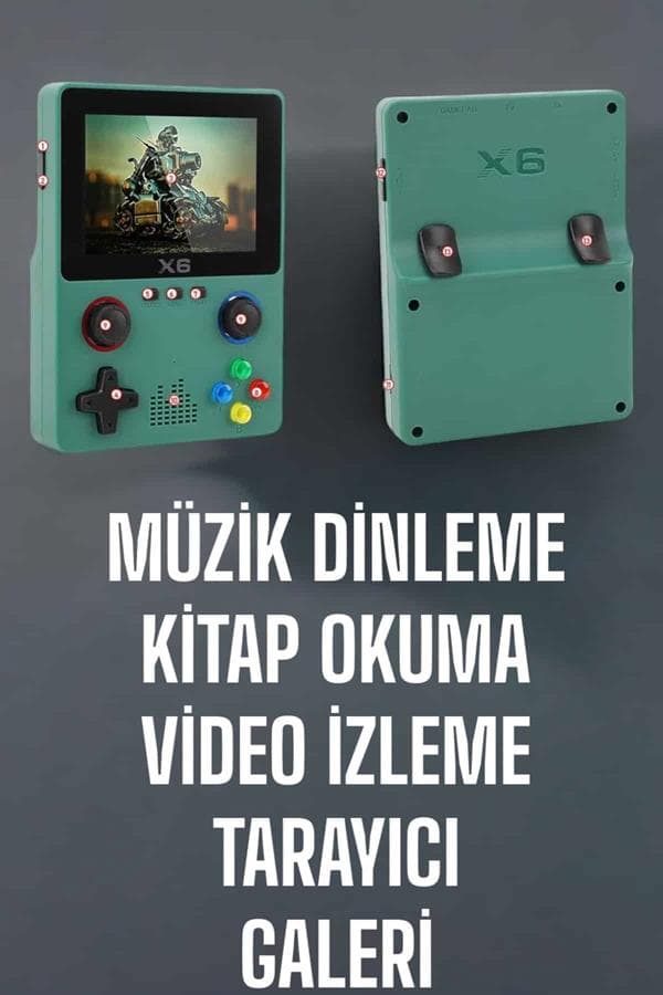 3.5 İnç Ekran 1000 Oyunlu Oyun Konsolu El Atarisi Miüzik Dinleme ve Kitap Okuma 4