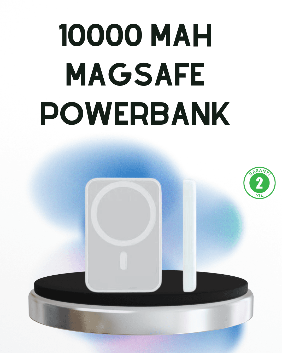Kablosuz MagSafe Powerbank – iPhone Uyumlu, 10000 mAh, Isı Dağılımlı