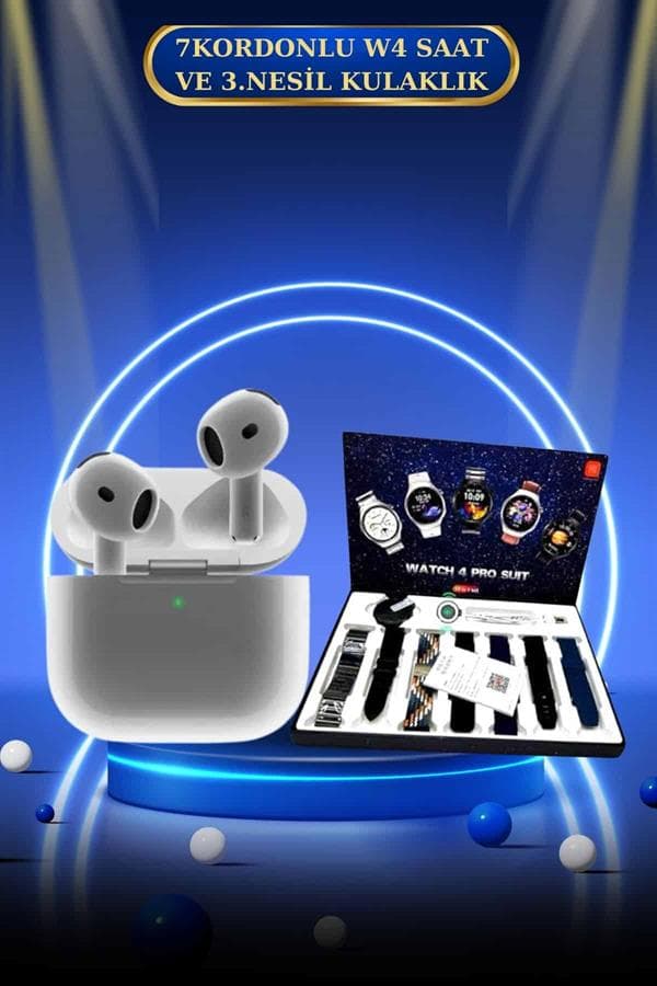 3.Nesil TWS Bluetooth Kulaklık Bluetooth Bağlantılı Akıllı Saat Amoled Ekran Plastik Hasır Kordon 6