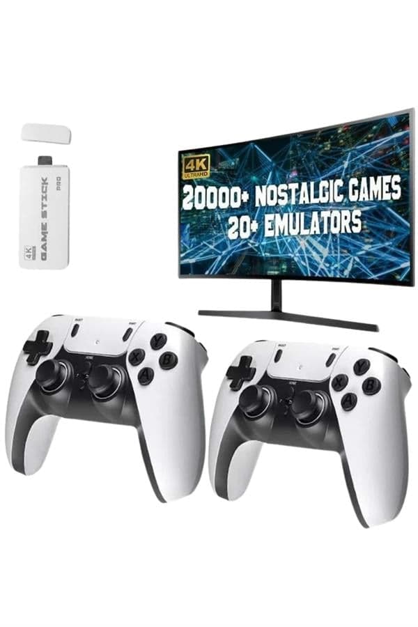 3D 4K HD 2.4G Game Stick 4K Ultra HD Oyun Konsolu Çift Kollu Retro 4