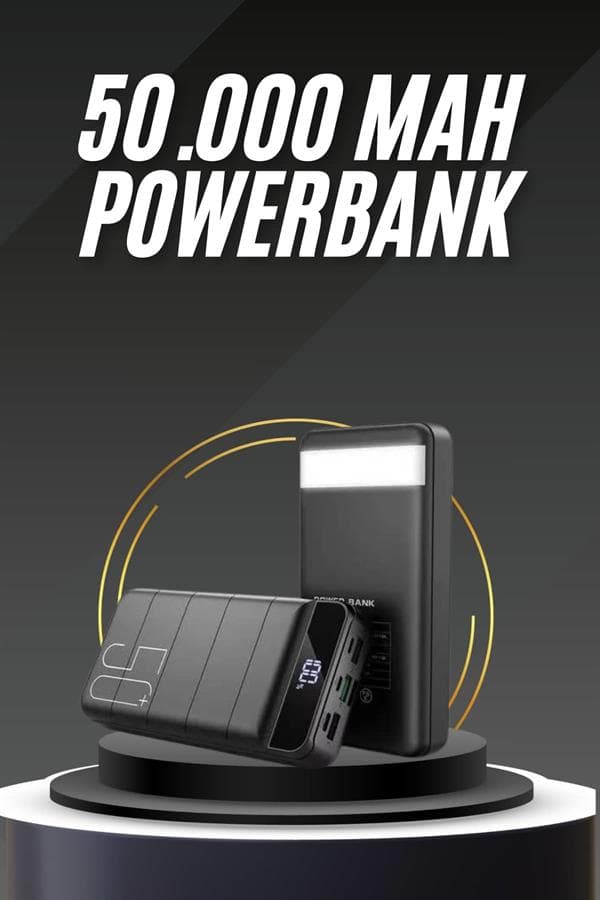 50.000 Mah Led Dijital Göstergeli USB Çıkışı Powerbank 3