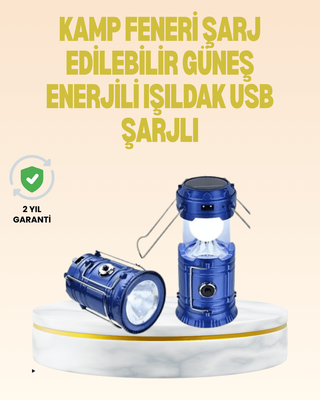 Katlanabilir USB Çıkışlı Kamp Feneri – Şarj Edilebilir, Dayanıklı ve Çok Fonksiyonlu