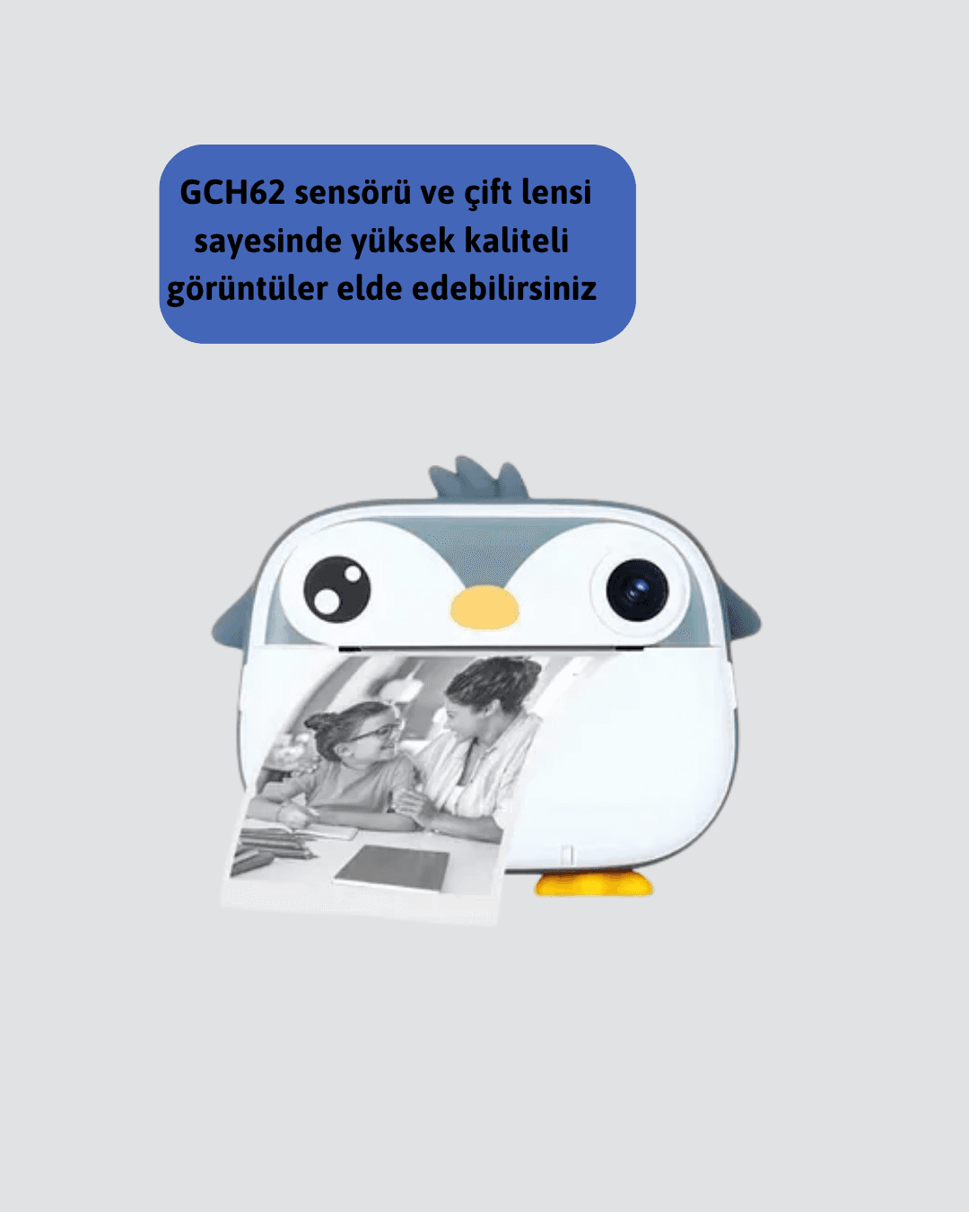64GB TF Kart Destekli Çoklu Dil Seçeneği Sunan Anında Baskı Kamera 3