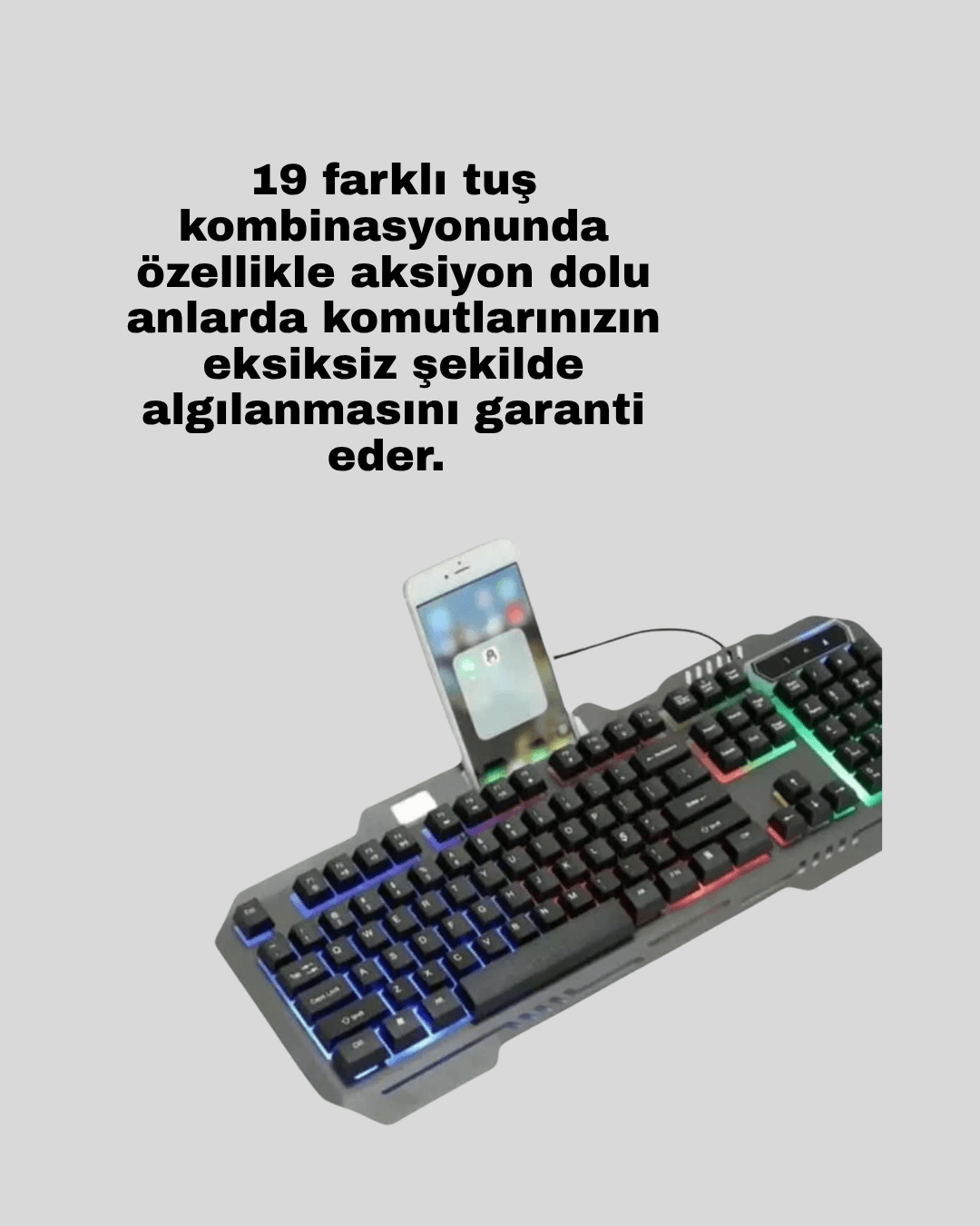 Mekanik LED Gaming Klavye Mouse Seti – Yüksek Tepki ve Ergonomi 3