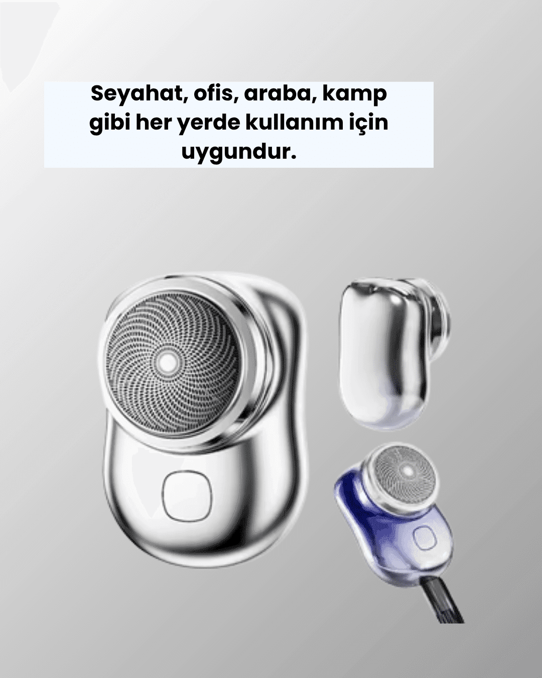 Islak-Kuru Kullanımlı Suya Dayanıklı Mini Tıraş Cihazı 3