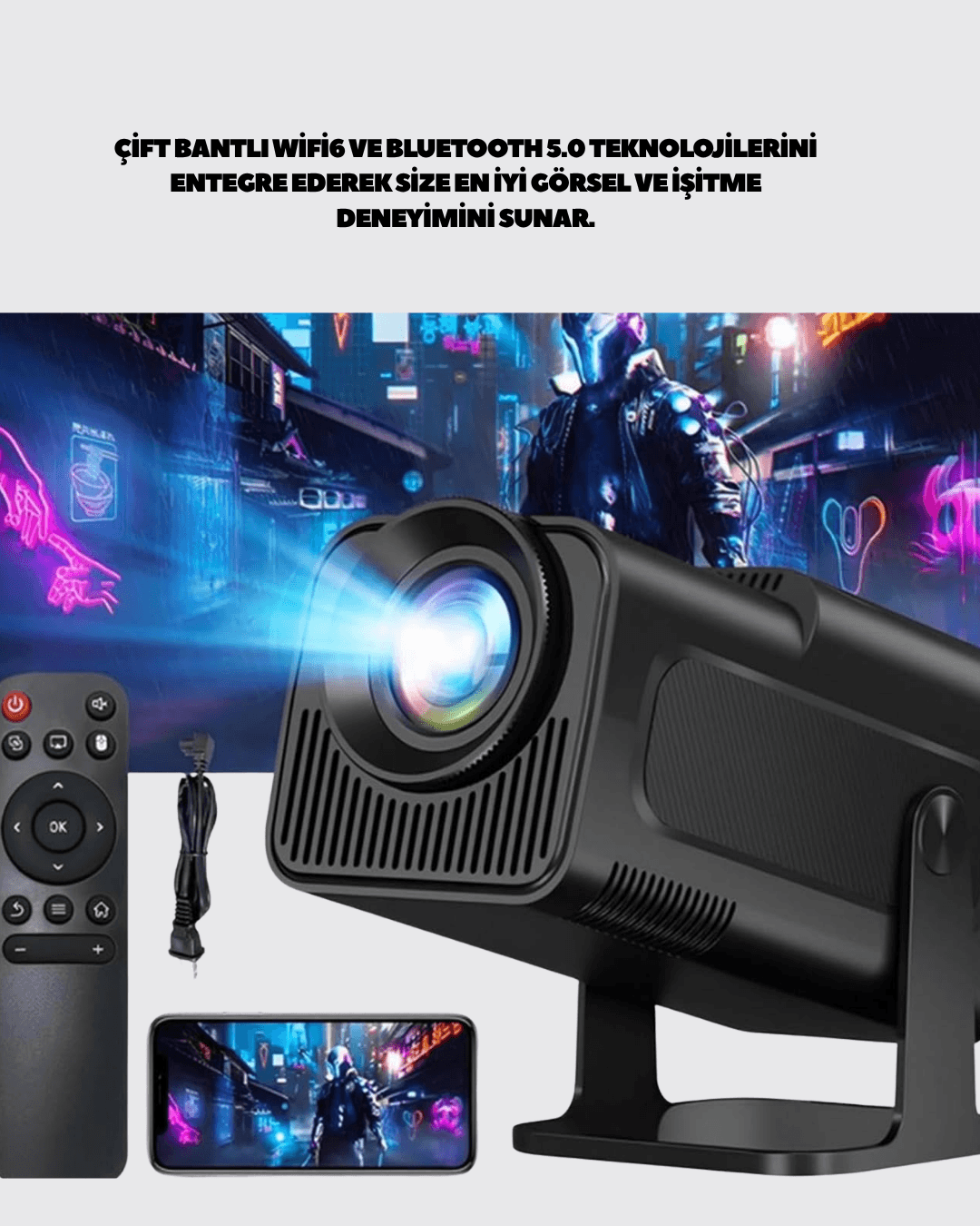 1080P Full HD Çözünürlük ve 4K Destekli Projektör 4