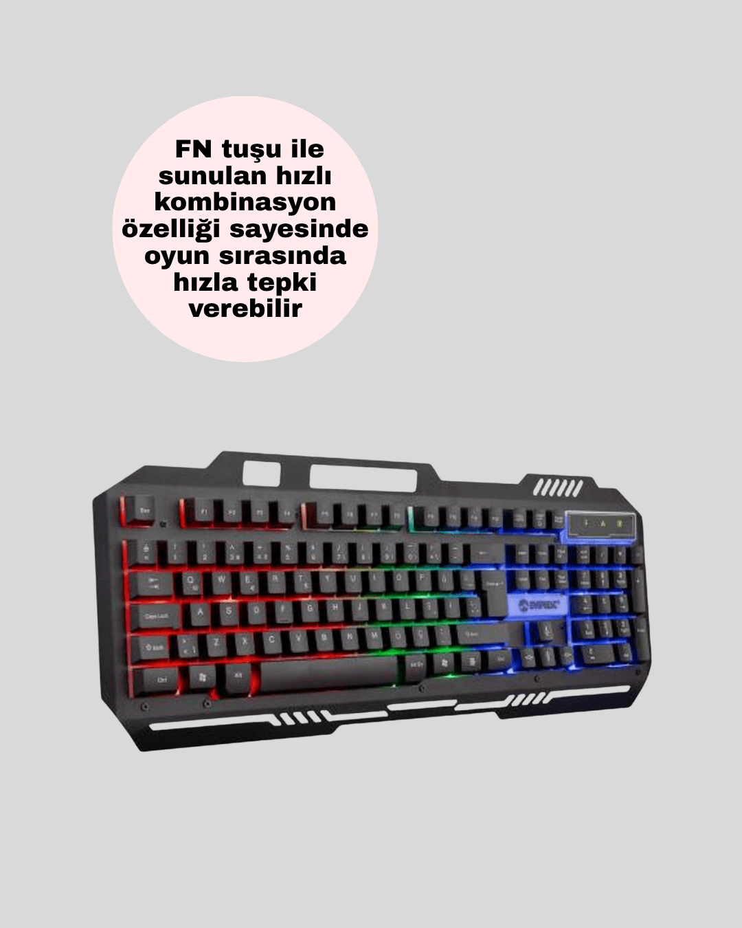 Mekanik LED Gaming Klavye Mouse Seti – Yüksek Tepki ve Ergonomi 6