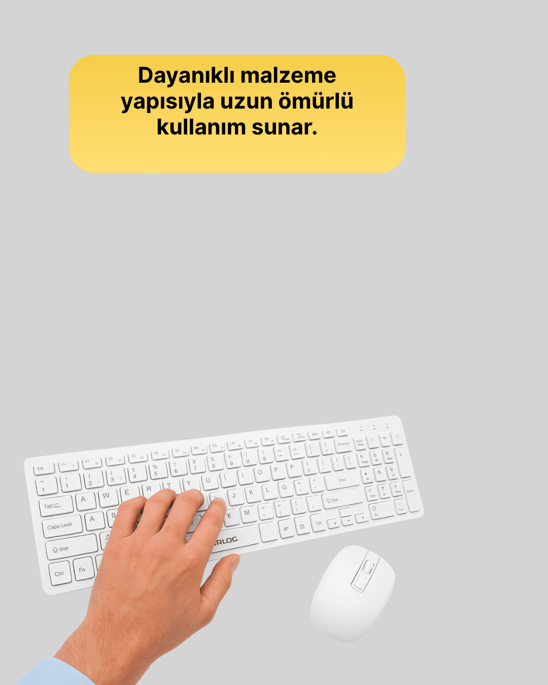 Ofis ve Ev Kullanımı İçin Kablosuz Klavye Fare Seti - Ergonomik ve Pratik 5