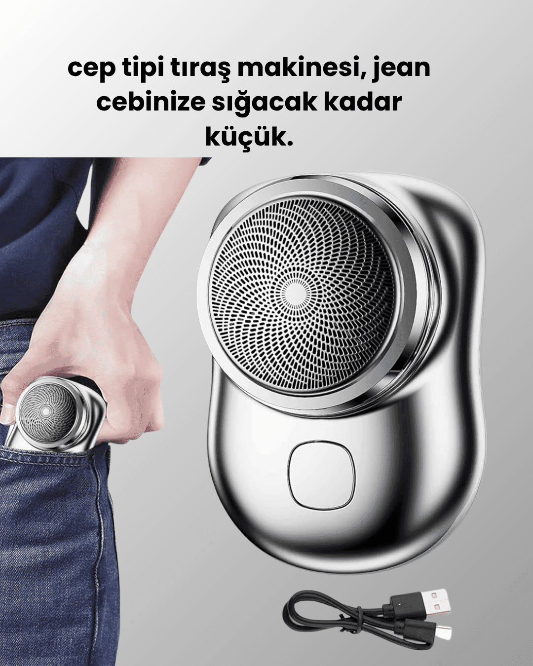 Islak-Kuru Kullanımlı Suya Dayanıklı Mini Tıraş Cihazı 4