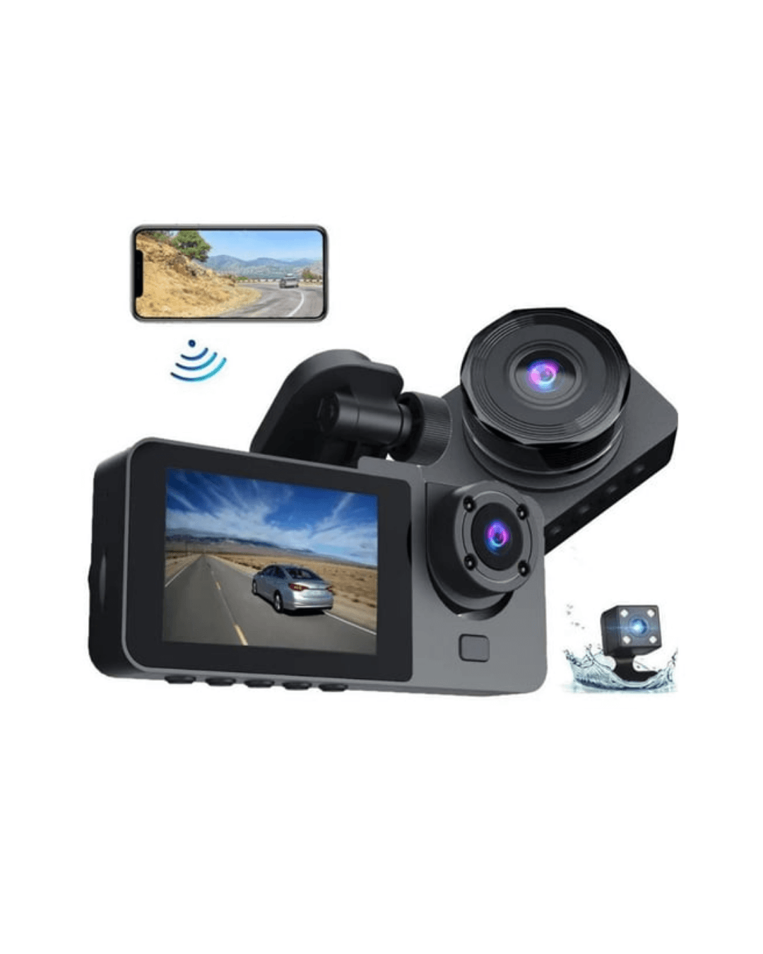 Gelişmiş G-Sensörlü Üçlü Araç Kamerası – 5” LCD Ekran ve Hareket Algılama 6