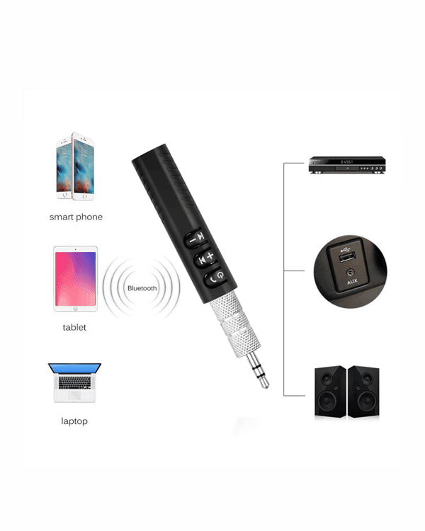 Kablolu Hoparlör ve Kulaklıklar İçin Bluetooth Adaptör | Mini Boy, Klipsli, Taşınabilir 6