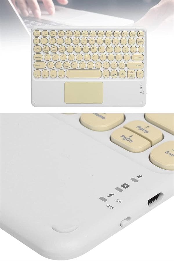 Bluetooth Touchpad Klavye 10.9 inch Kablosuz Wifi Q Klavye Slim 6