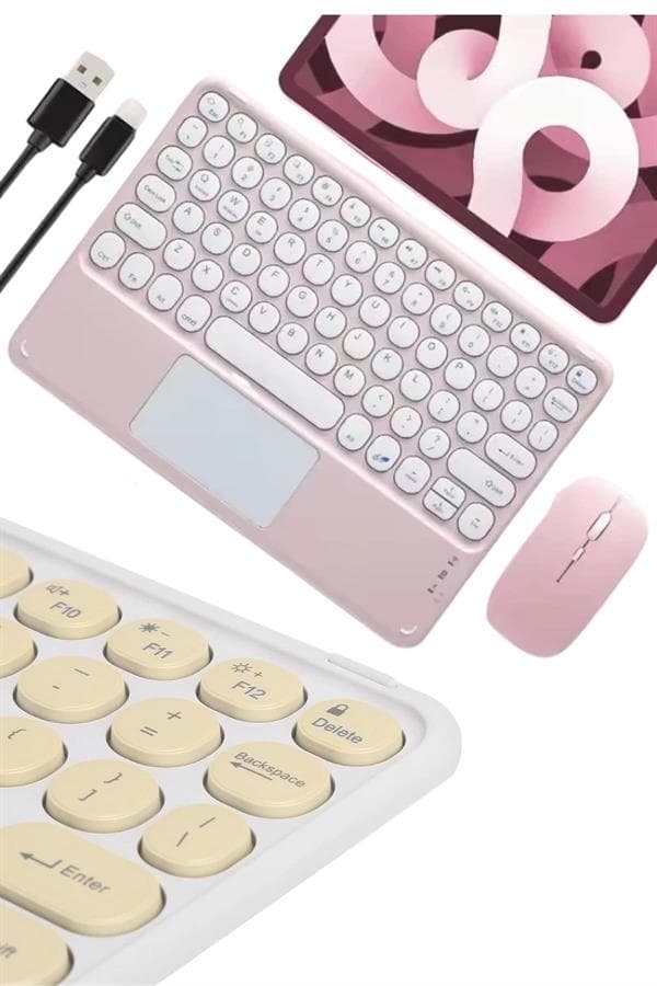 Bluetooth Touchpad Klavye 10.9 inch Kablosuz Wifi Q Klavye Slim 5