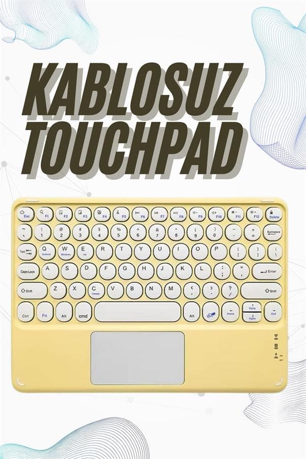 Bluetooth Touchpad Klavye 10.9 inch Kablosuz Wifi Q Klavye Slim 3