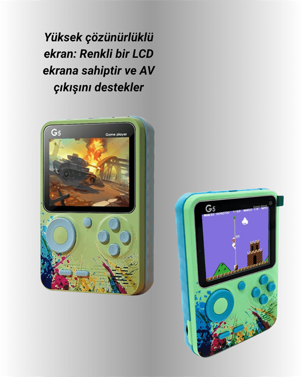 G5-Ateri 3 İnç Renkli LCD Ekranlı Taşınabilir Oyun Konsolu, USB Şarjlı 5