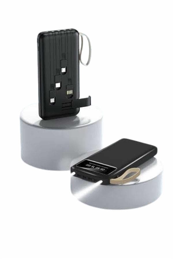 Hızlı Şarj Özellikli 20.000 Mah Dijital Göstergeli USB Girişli Android ve İOS Uyumlu Powerbank 4