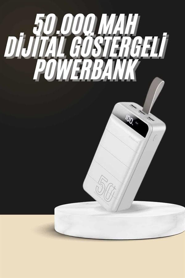 Hızlı Taşınabilir 50.000 Mah Powerbank Led Ekran Android ve İOS Uyumlu 3