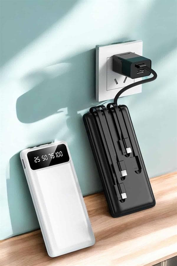 Powerbank 20.000 Mah Dijital Göstergeli LCD Ekran Uzun Pil Ömrü 4